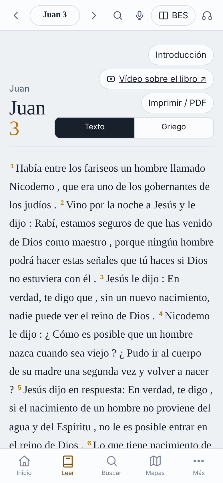 Juan 3 en La Biblia en Español Sencillo en el teléfono